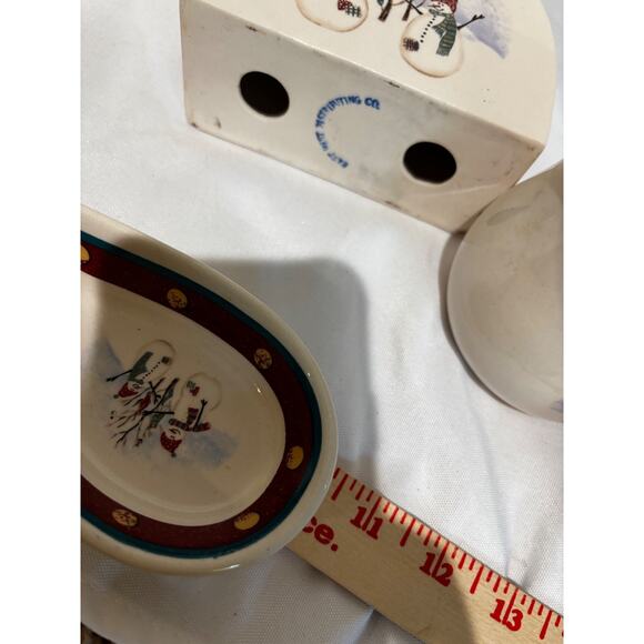 Royal Seasons Napkin spoon sugar creamer Holiday collector stoneware set x-mas - Picture 9 of 14